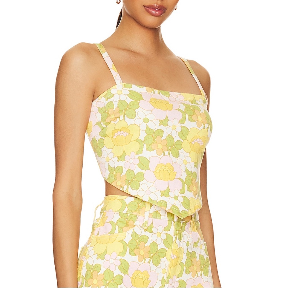 NWOT Handkerchief Crop Top in Fresh Floral